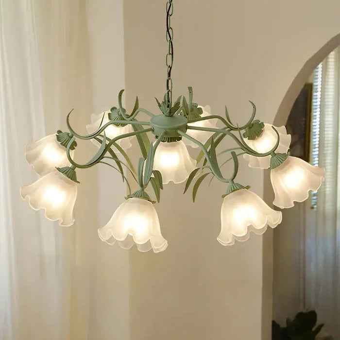 Tina Green French Style Flower Chandelier.