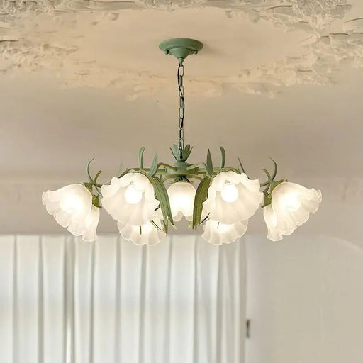 Tina Green French Style Flower Chandelier.