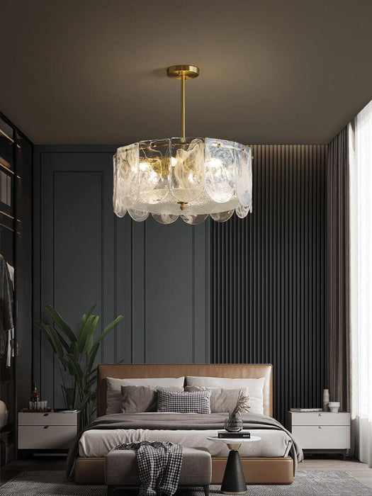 Traditional Classic Metal Glass Chandelier - DWHOME