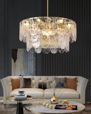 Traditional Classic Metal Glass Chandelier-DWHOME