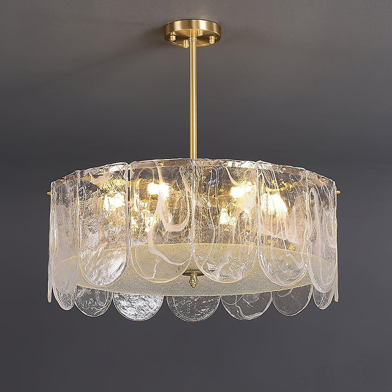 Traditional Classic Metal Glass Chandelier-DWHOME