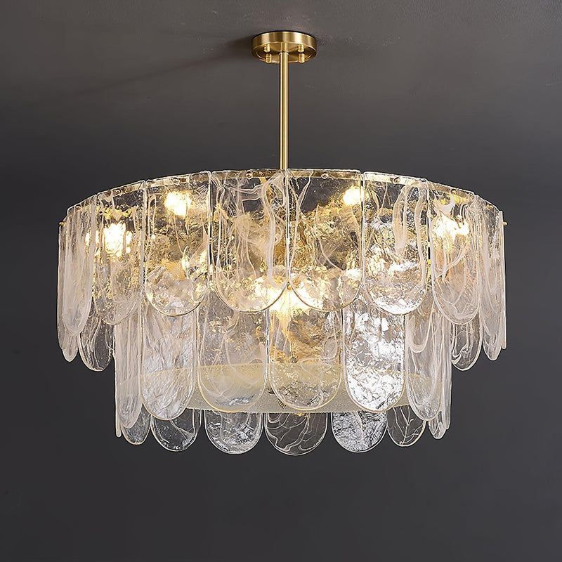Traditional Classic Metal Glass Chandelier-DWHOME