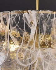 Traditional Classic Metal Glass Chandelier-DWHOME