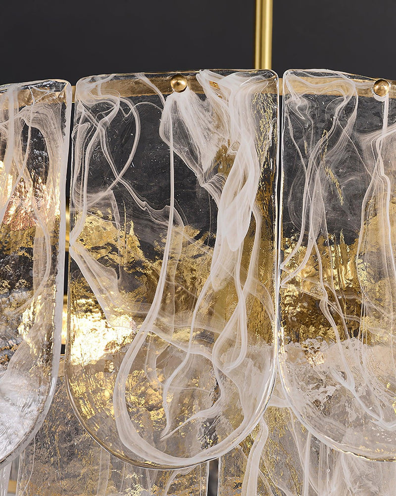 Traditional Classic Metal Glass Chandelier-DWHOME