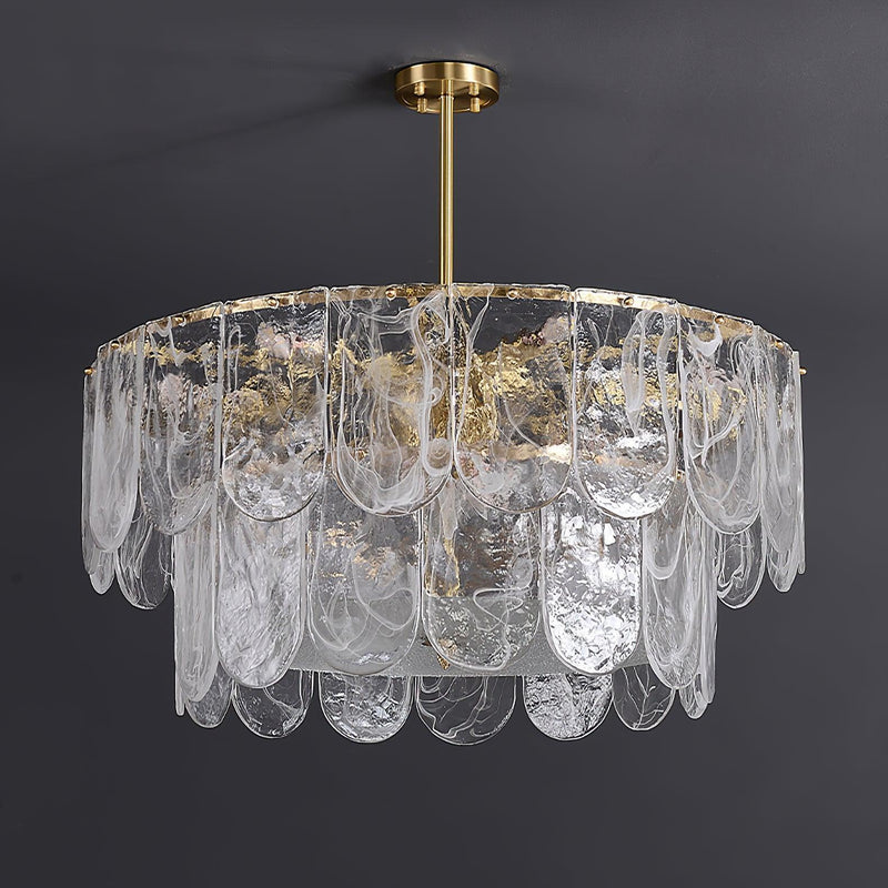 Traditional Classic Metal Glass Chandelier-DWHOME