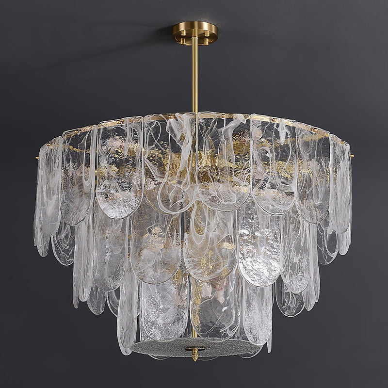 Traditional Classic Metal Glass Chandelier-DWHOME
