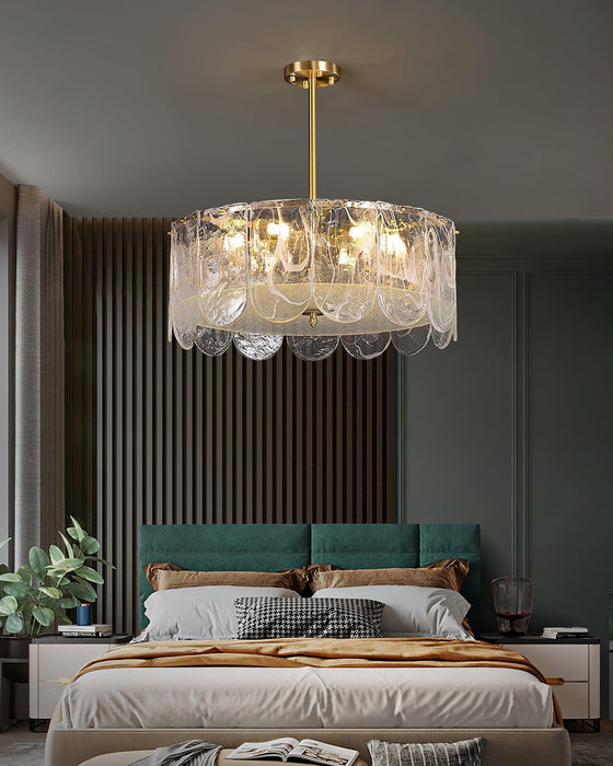 Traditional Classic Metal Glass Chandelier - DWHOME