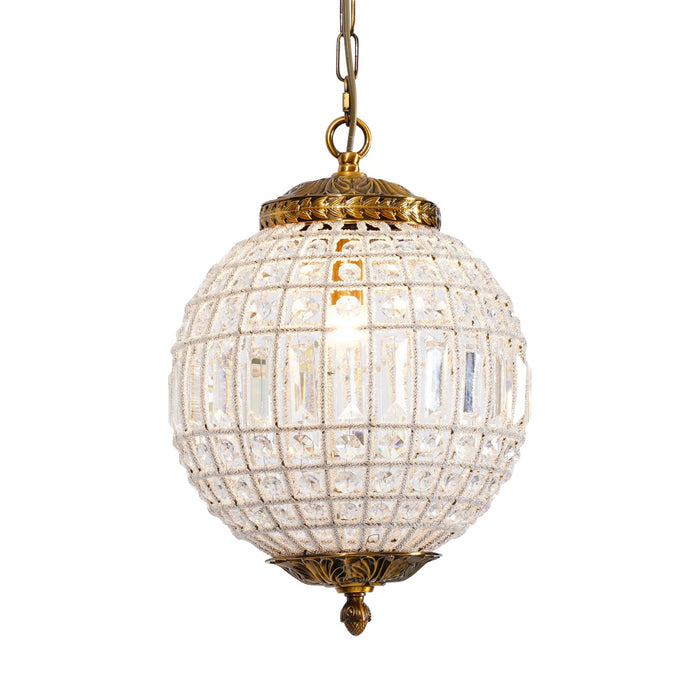 Traditional Gold Globe Chandelier.