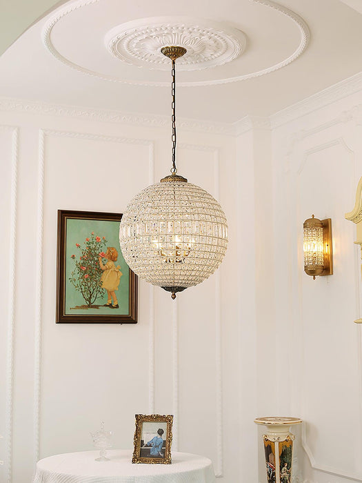 Traditional Gold Globe Chandelier.