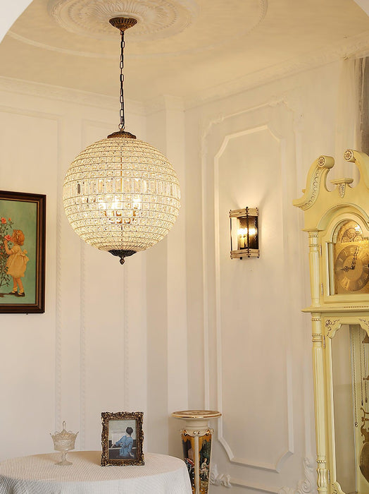 Traditional Gold Globe Chandelier.