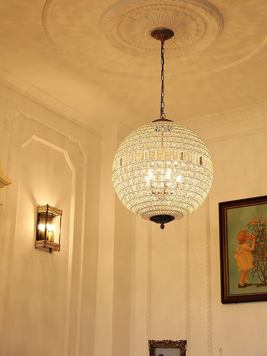 "Lustre globe traditionnel doré - DWHOME"
