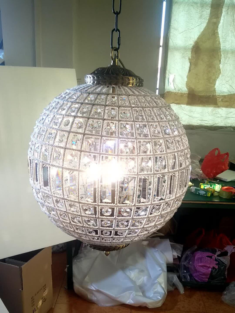 Traditional Gold Globe Chandelier-DWHOME