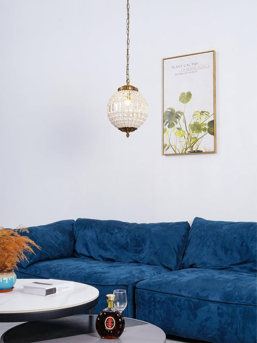 "Lustre globe traditionnel doré - DWHOME"