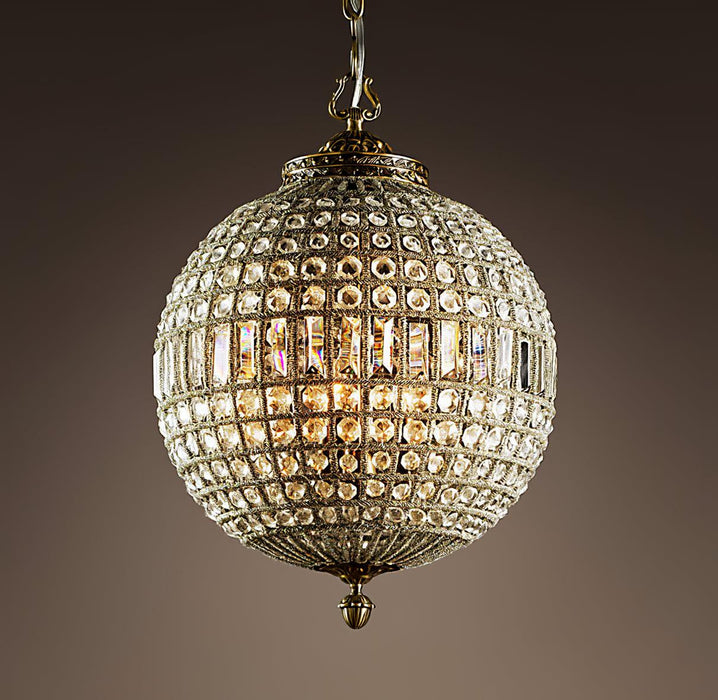 Traditional Gold Globe Chandelier.