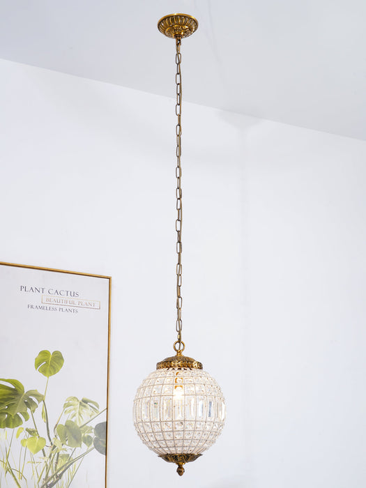 Traditional Gold Globe Chandelier.