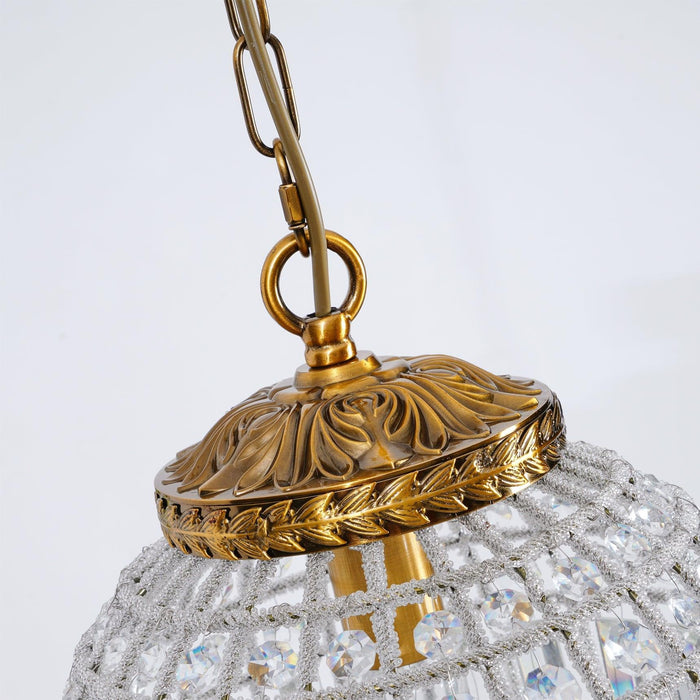 "Lustre globe traditionnel doré - DWHOME"