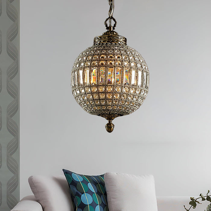 Traditional Gold Globe Chandelier.