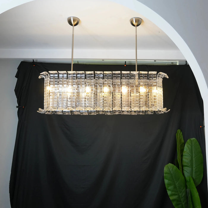 Transparent Murano Leaf Shaped Chandelier-DWHOME