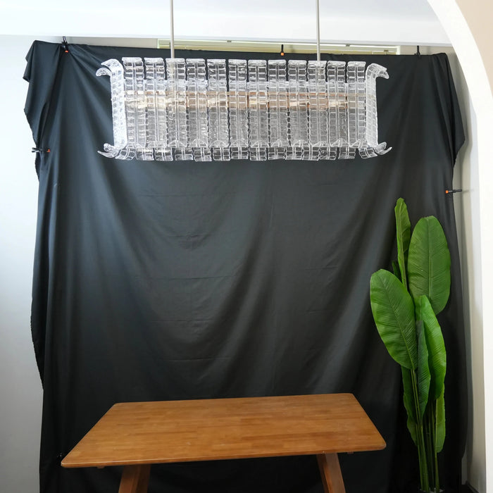 Transparent Murano Leaf Shaped Chandelier-DWHOME