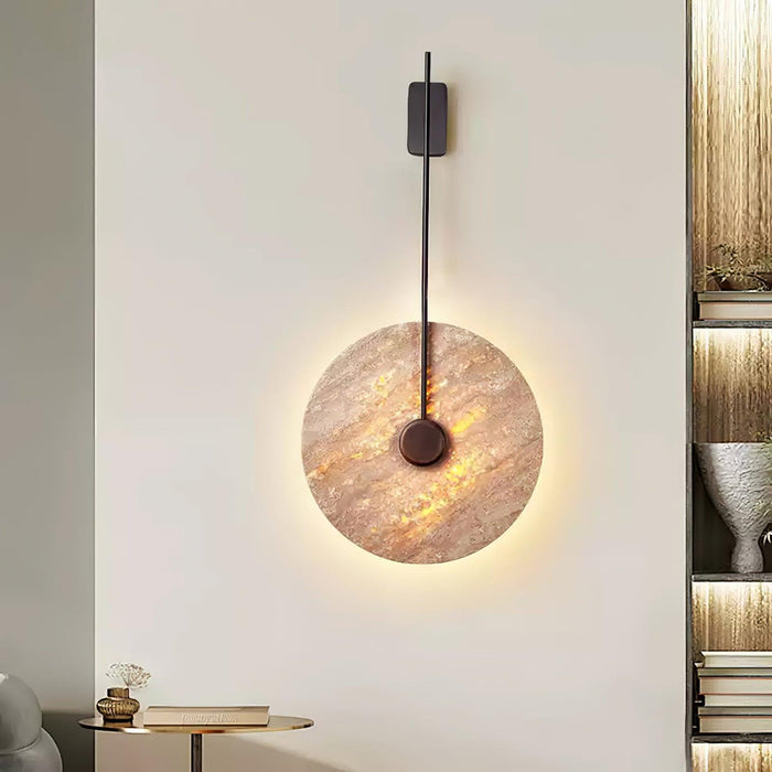 Travertine Disc Wall Lamp - DWHOME