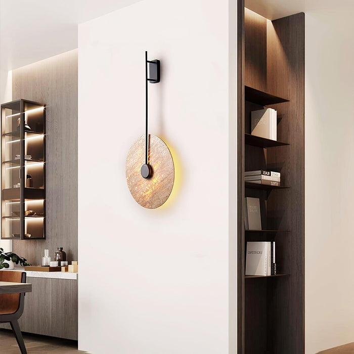 Travertine Disc Wall Lamp - DWHOME