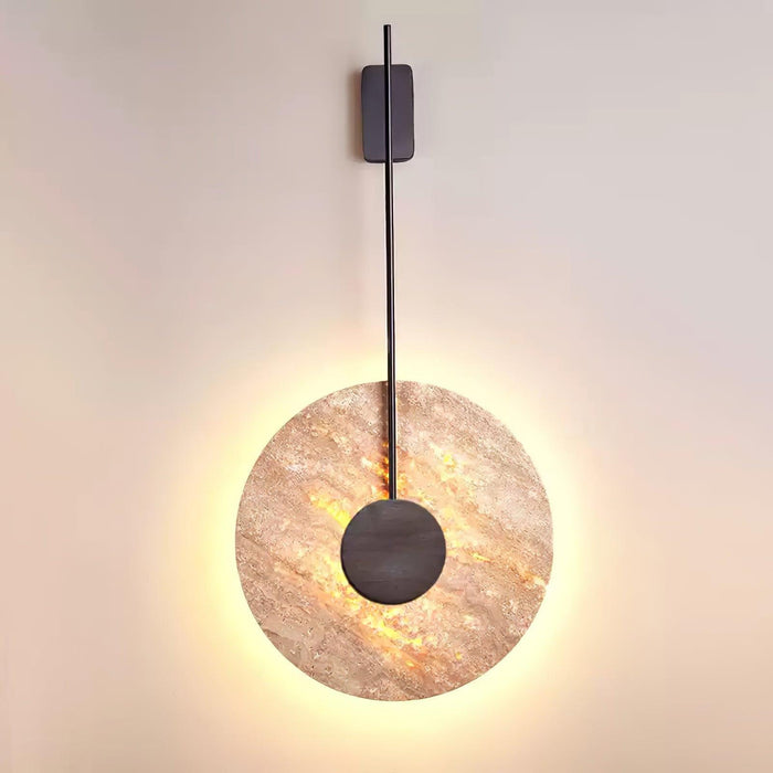 Travertine Disc Wall Lamp - DWHOME