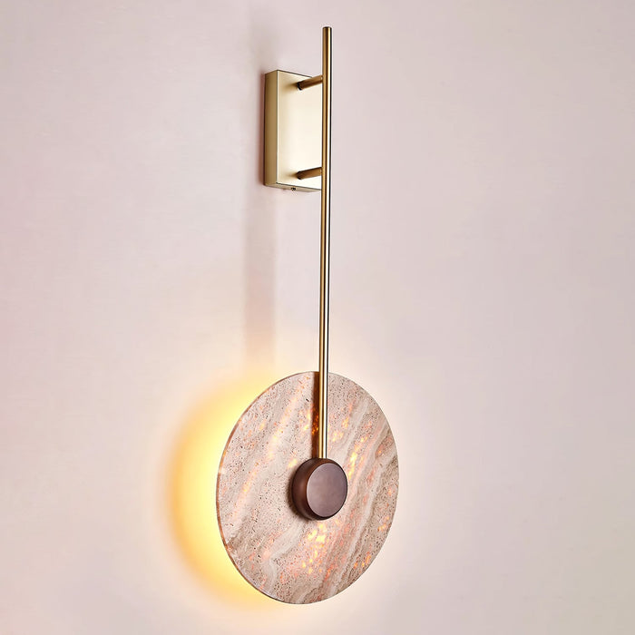 Travertine Disc Wall Lamp