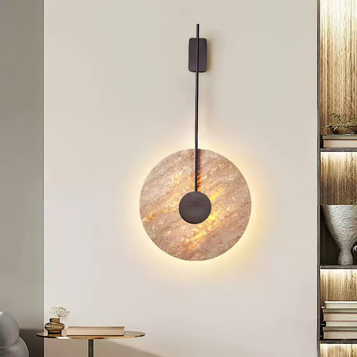 Travertine Disc Wall Lamp - DWHOME