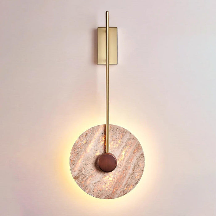 Travertine Disc Wall Lamp - DWHOME