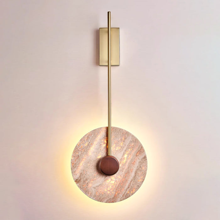 Travertine Disc Wall Lamp