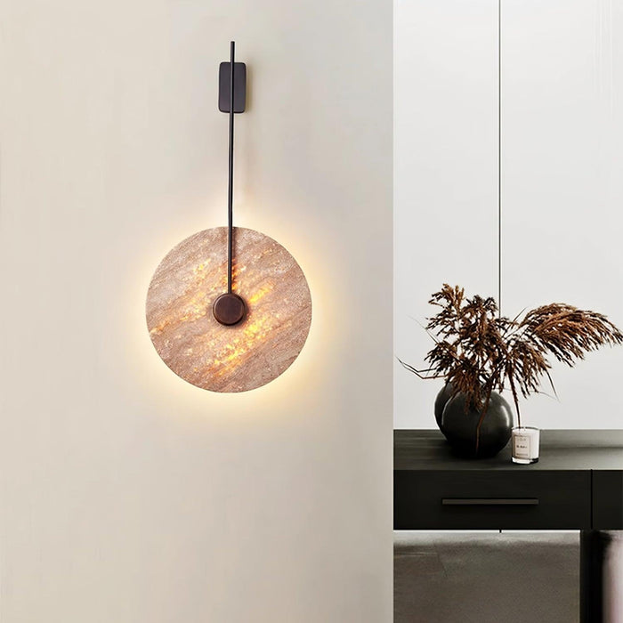 Travertine Disc Wall Lamp - DWHOME