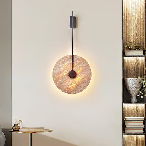 Travertine Disc Wall Lamp - DWHOME