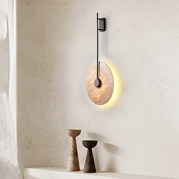 Travertine Disc Wall Lamp - DWHOME