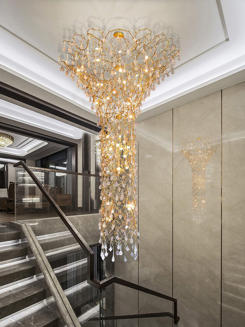 Tree Branch Staircase Chandelier-DWHOME