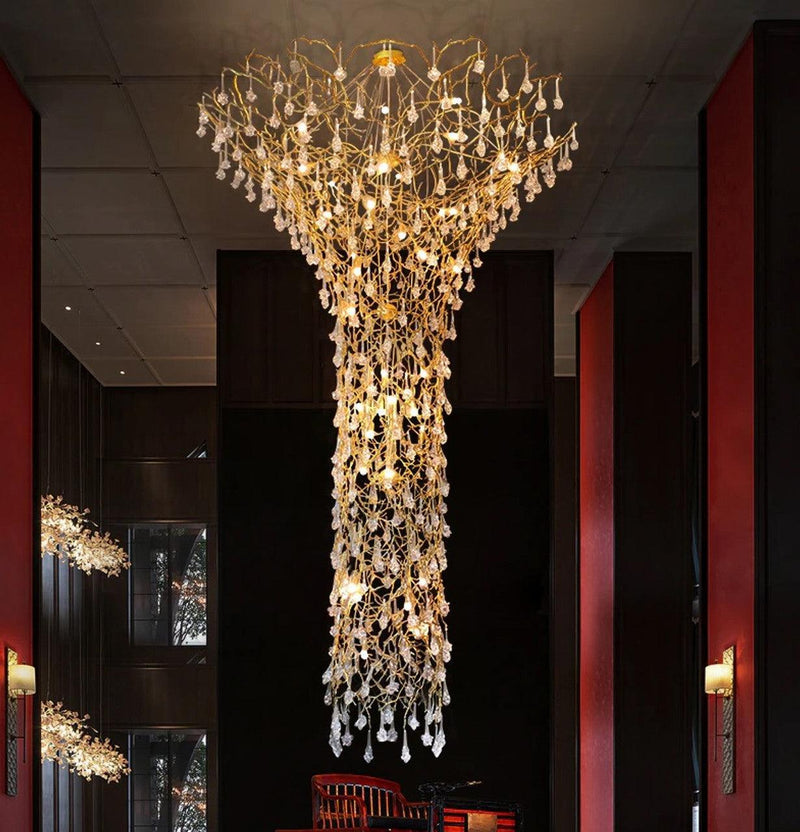 Tree Branch Staircase Chandelier-DWHOME
