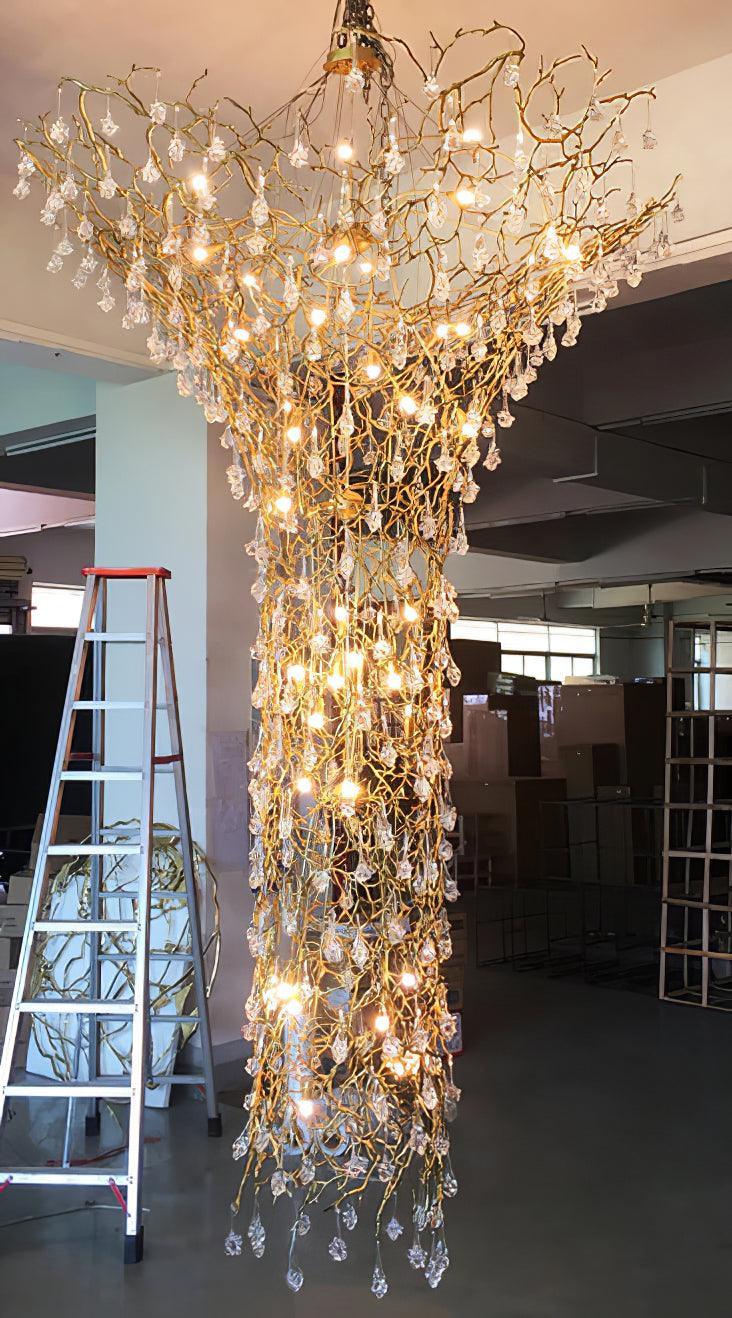 Tree Branch Staircase Chandelier-DWHOME
