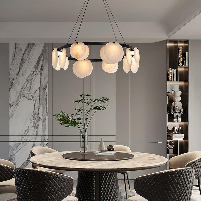 Trinidad Alabaster Chandelier-DWHOME