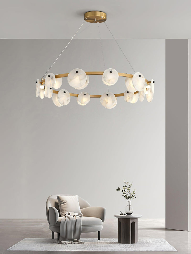 Trinidad Alabaster Chandelier-DWHOME