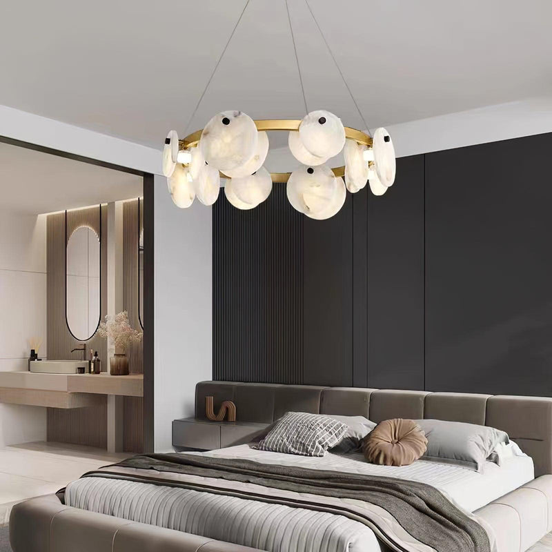 Trinidad Alabaster Chandelier-DWHOME