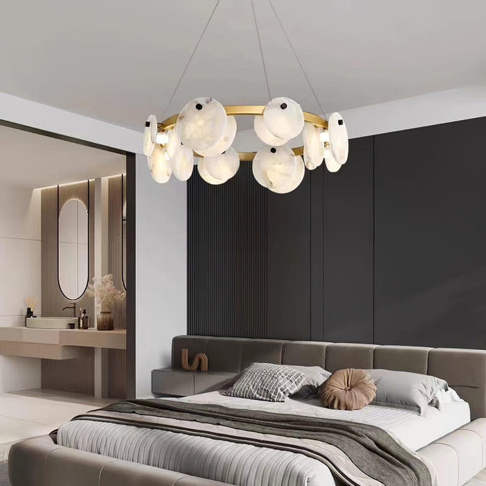 Trinidad Alabaster Chandelier-DWHOME