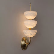 Triple Alabaster Wall Sconce-DWHOME