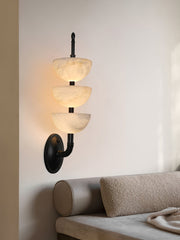 Triple Alabaster Wall Sconce-DWHOME
