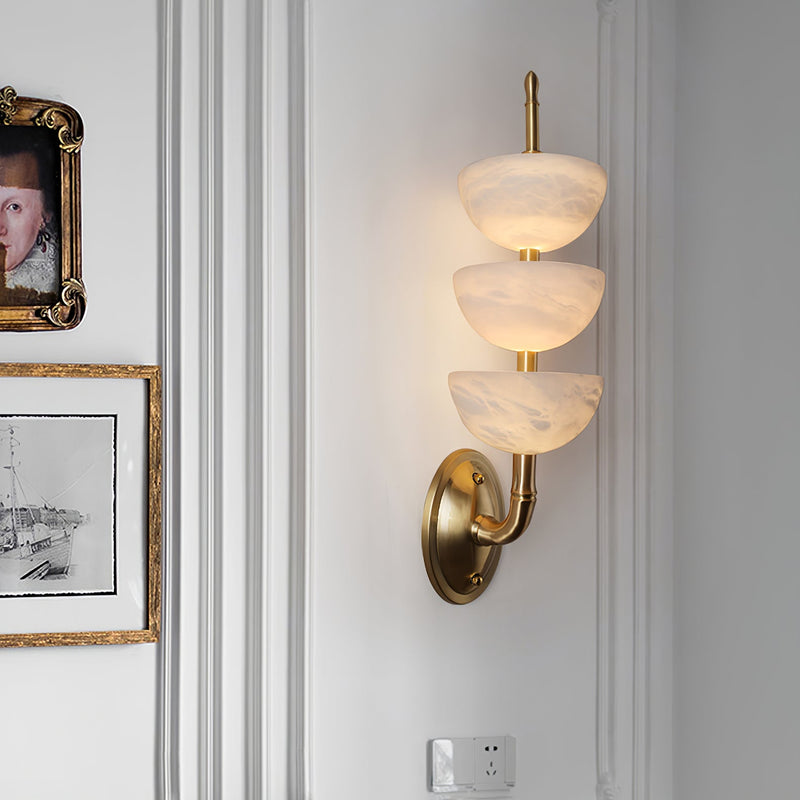 Triple Alabaster Wall Sconce-DWHOME