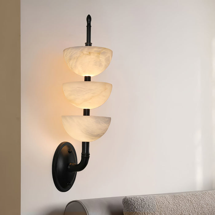 Triple Alabaster Wall Sconce-DWHOME