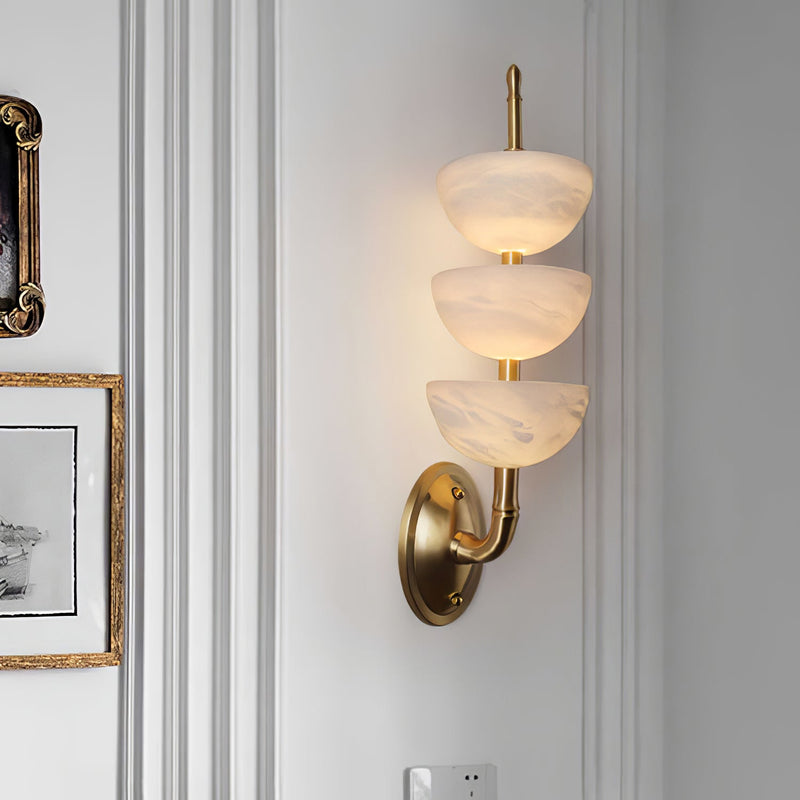 Triple Alabaster Wall Sconce-DWHOME