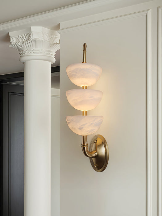 Triple Alabaster Wall Sconce-DWHOME
