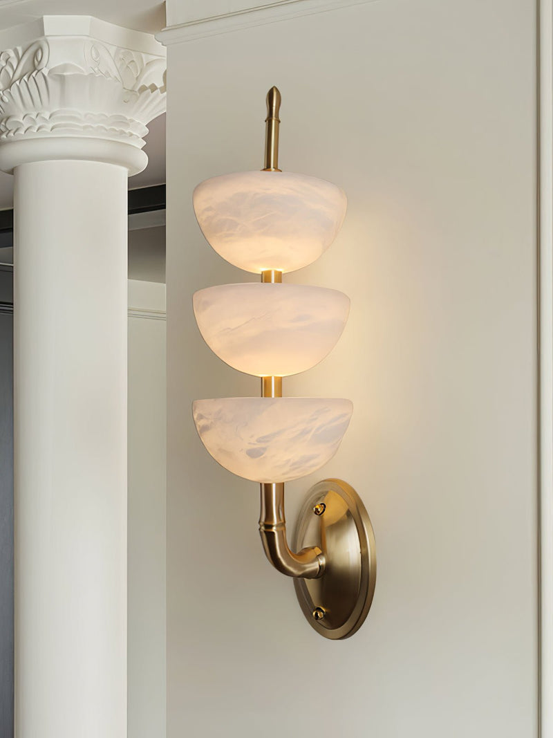 Triple Alabaster Wall Sconce-DWHOME