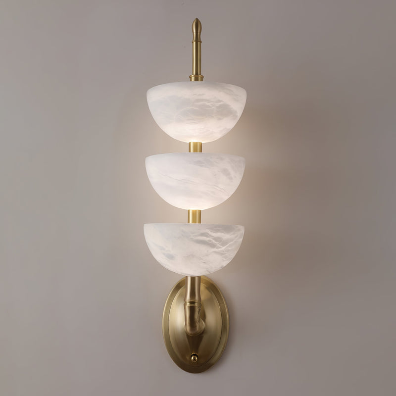 Triple Alabaster Wall Sconce-DWHOME