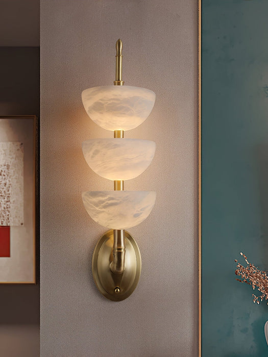 Triple Alabaster Wall Sconce-DWHOME