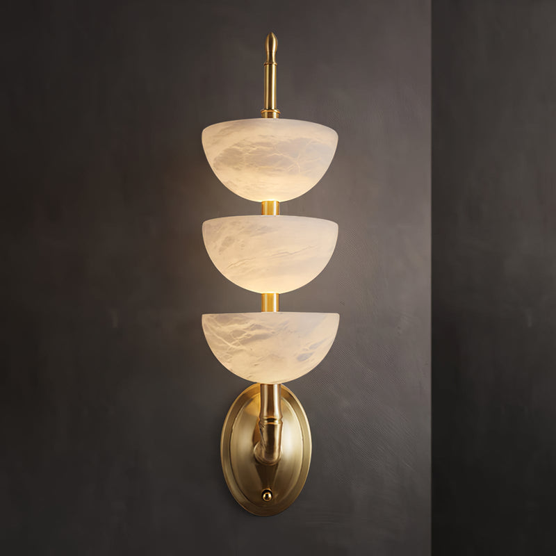 Triple Alabaster Wall Sconce-DWHOME